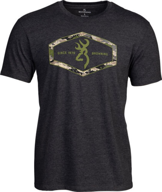 Browning Browning Hexlock Short Sleeve T-Shirt - Men's Dark Gray Large - $27.99 at Optics Planet