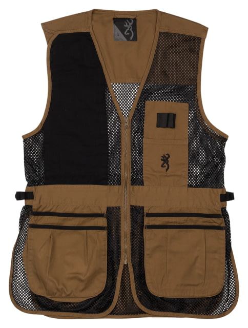 Browning Trapper Creek Mesh Shooting Vests Clay/Black 3XL Right Hand - Browning
