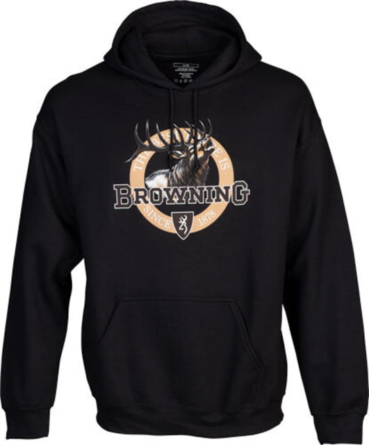 Browning Vintage Emblem Hoodie - Men's Black Medium