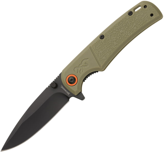 Browning Buckmark Slim Linerlock Sage 3.13 in Folding Knife Sage green textured laminate