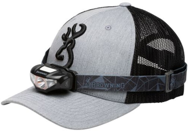 Browning Cap/headlamp Combo Gray/blk W/100 Lumen Light - Browning
