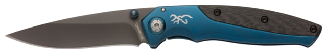 Browning Carbon Carry Folding Knife 3in D2 Carbon Fiber/Stainless Steel Handle - Browning