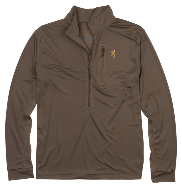 Browning Early Season 3/4 Zip Shirt - Mens Major Brown Large