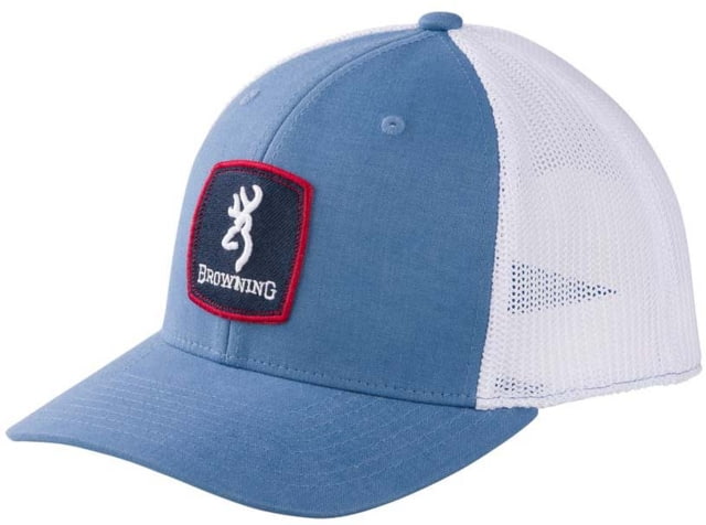 Browning Browning Finn Mesh Snapback Square Patch Cap Denim One Size - $23.89 at Optics Planet