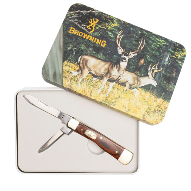 Browning 2.75in Folding Knife 2025 Mule Deer Art w/Gift Tin Brown One Size - Browning