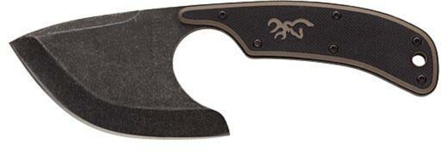 Browning Cutoff Skinner Knife 2.5in Black Oxide Stonewash Blade 9Cr14MoV Stainless Steel Two Tone G-10 Handle - Browning