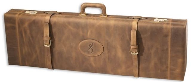 Browning Leather Distressed Fitted Gun Shotgun Case - Browning