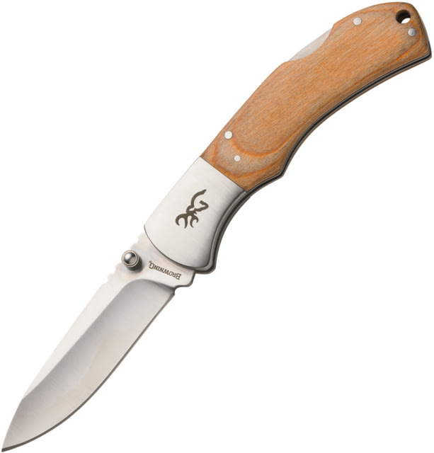 Browning Lockback Maple Pakkawood 3.50 in Folding Knife Maple - Browning