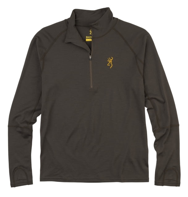 Browning Browning Merino 1/4 Zip Shirt - Mens Major Brown XL - $99.79 at Optics Planet