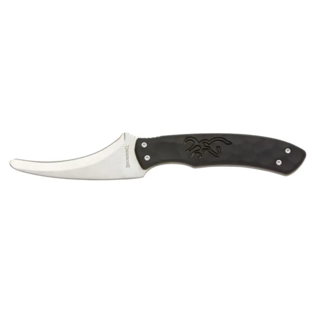 Browning Primal Gut Tool Fixed Blade Knife - Box 3.125in 8Cr13MoV Gut Polymer/Rubber Handle Black
