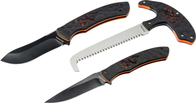 Browning Primal Ovix Fixed Blade Knife - 3 Piece 3.5in Stainless Steel TPR Handle - Browning