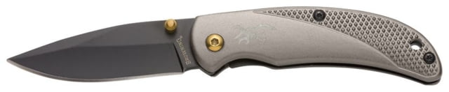 Browning Prism 3 Folding Knives 2.375in 7Cr17MoV Stainless Steel Aluminum Alloy Scales Carbon Gray Handle - Browning