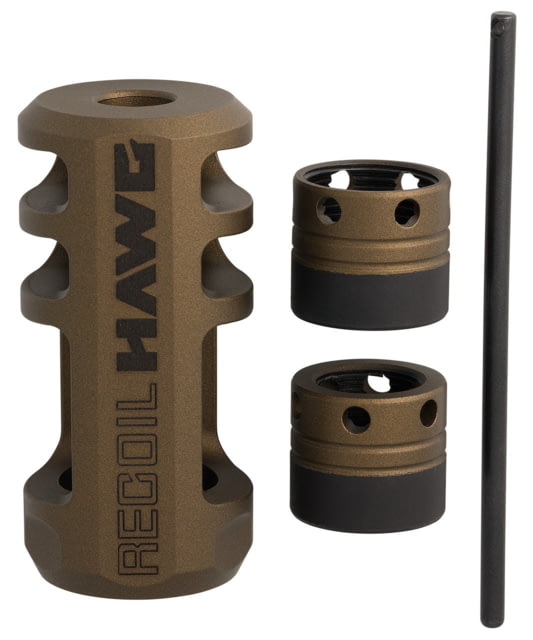 EDEMO Browning Bg Recoil Hawg Muzzle Brake .30 or smaller 5/8x24 or 1/2x28 W/2 Collars & Tool Burnt Bronze EDEMO3 Used Condition Fair - Browning