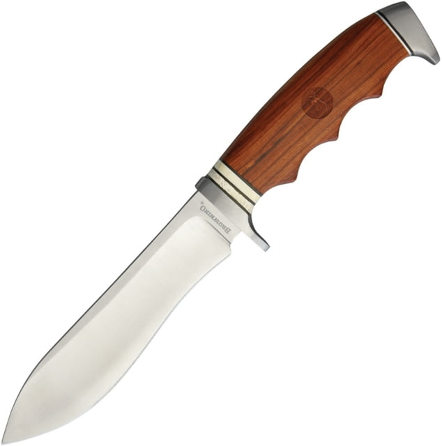 Browning Red Sandalwood Fixed Blade Knife 10.75in Overall 5.75in Satin SS Blade SS Guard And Pommel Finger Grooved Red Sandalwood Handle Black Nylon - Browning