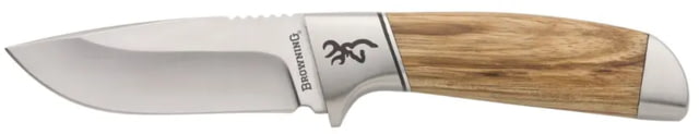 Browning Sage Creek Fixed Blade Knife 3in 9Cr14MoV Drop Point Wood Handle Canvas - Browning
