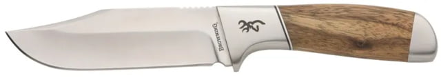 Browning Sage Creek Fixed Blade Knife 4.5in 9Cr14MoV Clip Point Wood Handle Canvas - Browning