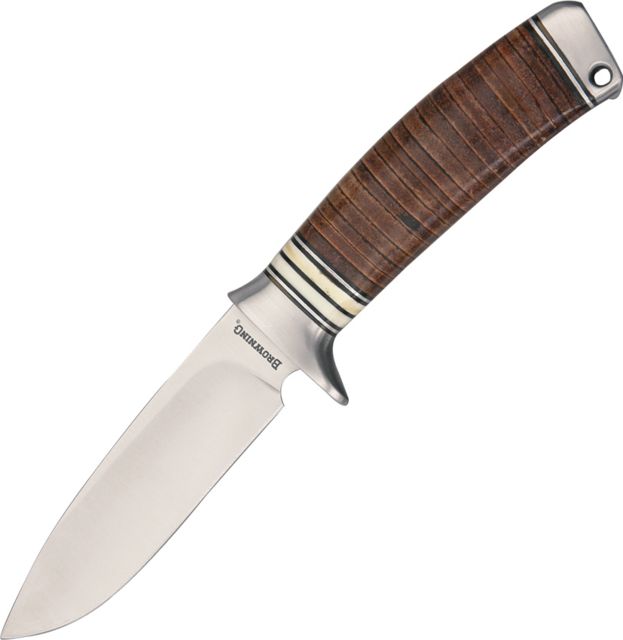 Browning Stacked Leather Fixed Blade Knife BR814 - Browning
