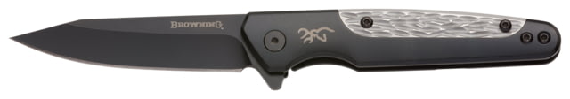 Browning Tie Fork Folding Knife 3in D2 High Carbon Steel Drop Point Titanium Handle N - Browning