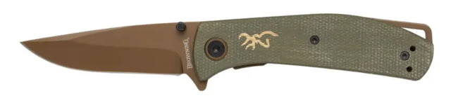 Browning Trailside Folding Knife 3in D2 High Carbon Steel Drop Point G10 Handle N - Browning