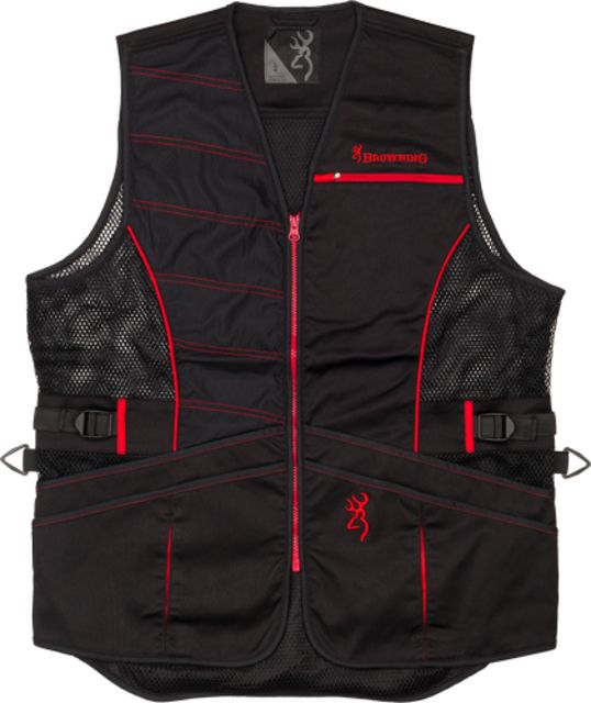 Browning Trapper Creek Vest - Women"s Black/Red 3XL - Browning