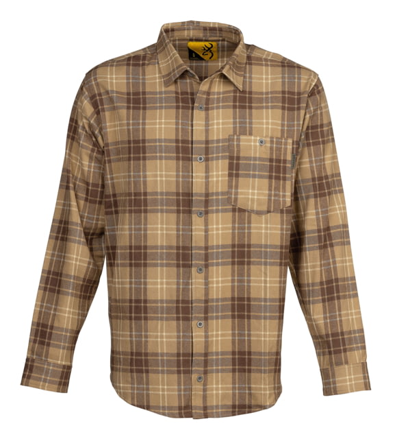 Browning Browning Upland Flannel Shirt - Men's Tan Small - $60.99 at Optics Planet