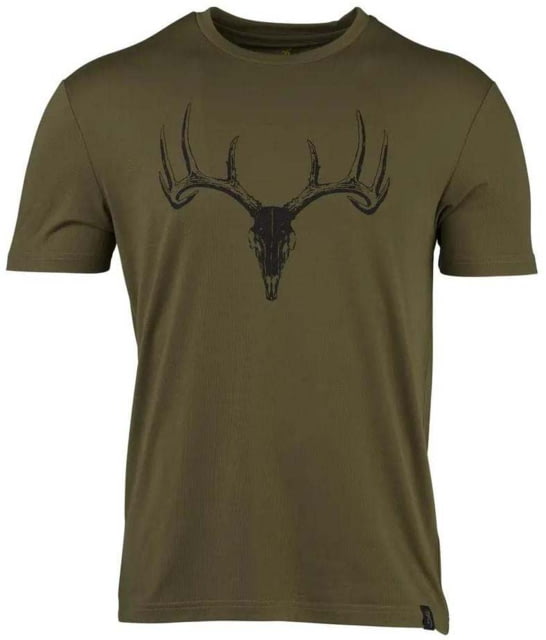 Browning Whitetail Logo SS Perf Camp Shirt - Men's Medium Green