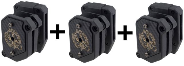 Black Scorpion Outdoor Gear IPSC / USPSA Black Scorpion Storm I Pistol Magazine Pouches 3 Pouches Race Purchase Black Standard - Black Scorpion Outdoor Gear