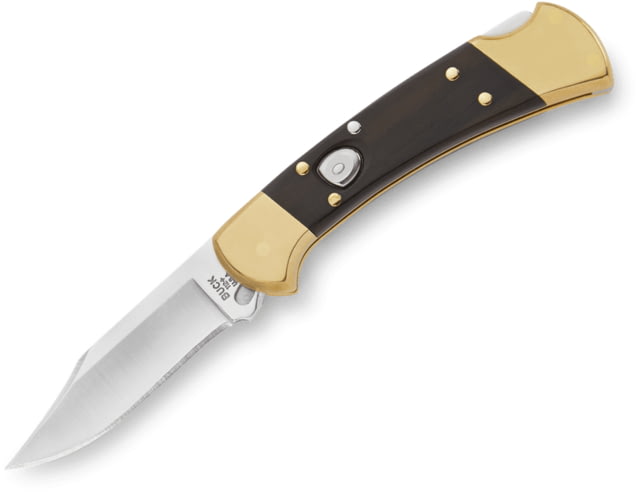Open Box Dealer Demo Buck Knives 112 Auto Folding Knife 3in 420HC Stainless Steel Crelicam Ebony Handle 0112BRSA - Buck Knives