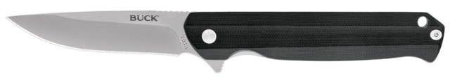 Buck Knives 251 Langford Knife 3.375in 7Cr Stainless Steel Straight G10 Satin Black