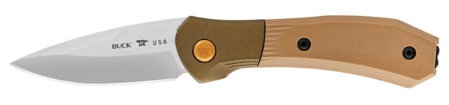 Buck Knives 591 Paradigm Shift Automatic Knife 3in S35VN Stainless Steel Straight G10 Satin Brown - Buck Knives