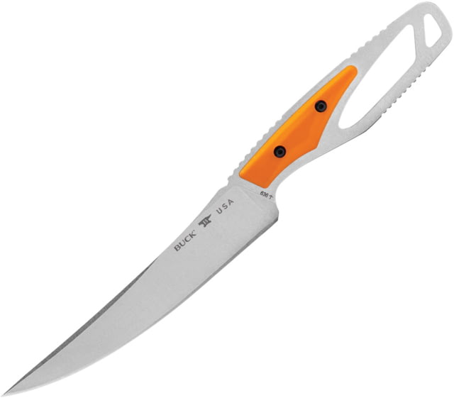 Buck Knives 636 Paklite 2.0 Orange Processor Knife 9.5in Overall 5.75in Stonewash 420HC Stainless Steel Blade Orange GFN Handle Black Polypropylene