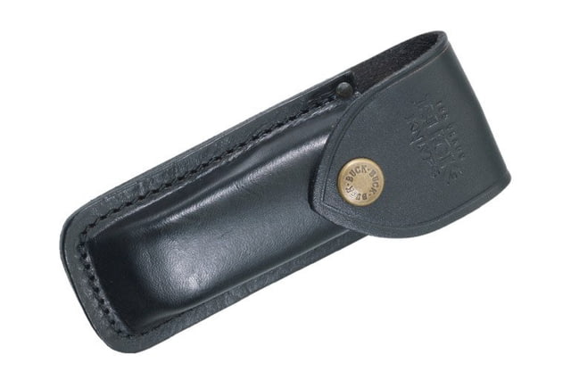 Buck Knives Auto Folding Hunter Genuine Leather Sheath Black - Buck Knives