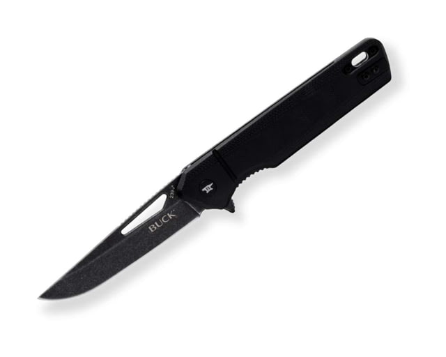 Buck Knives 239 Infusion A/O Folding Knife 4.63in Closed 3.25in 7Cr17MoV Black Stonewash Modified Tanto Blade Black G10 Handle 13543 - Buck Knives