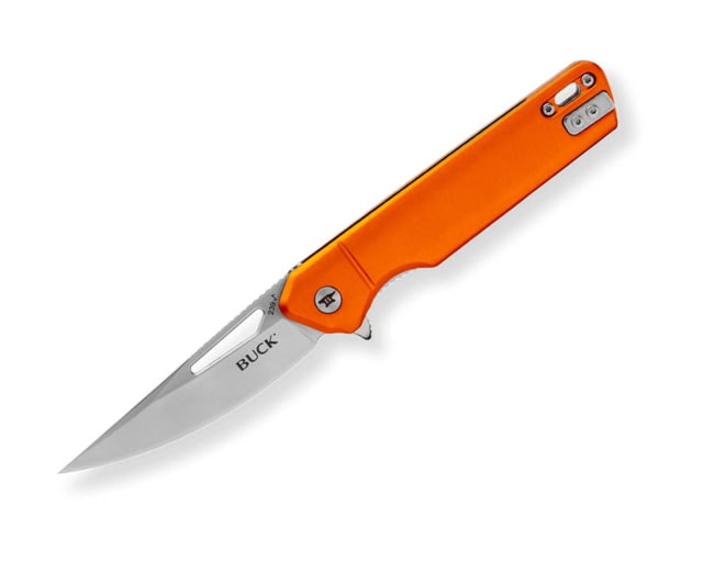 Buck Knives 239 Infusion A/O Folding Knife 4.63 in Closed 3.25in 7Cr17MoV Satin Drop Point Blade Orange Anodized Aluminum Handle 13551