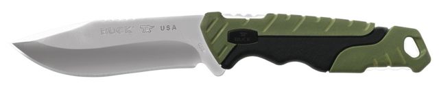 Buck Knives Pursuit Fixed Blade Knife Green/Black Handle Small 0658GRS - Buck Knives
