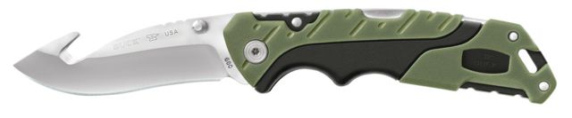 Buck Knives Pursuit Guthook Folding Knife Green/Black Handle Large 0660GRG