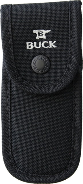 Buck Knives Sheath for BU110 Polyester Fits Most 5in Closed Folding Knife Made To Fit Bu110 Folding Hunter Black Polyester Sheath - Buck Knives