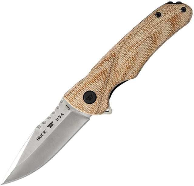 Buck Knives 841 Sprint Pro Folding Knife 4.25in Closed 3.13in CPM S30V Satin Drop Point Blade Natural Micarta Handle - Buck Knives