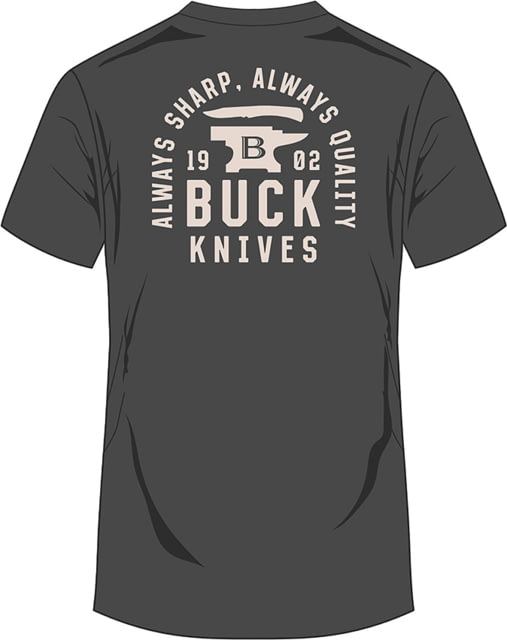 Buck Knives Stacked Badge T-Shirt Gray LG BU