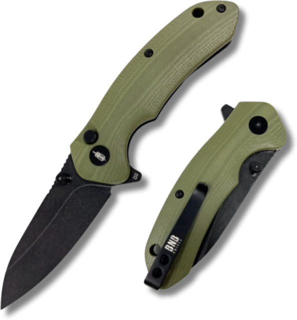 BucknBear Button Lock Raven Knife Od Green - Bucknbear
