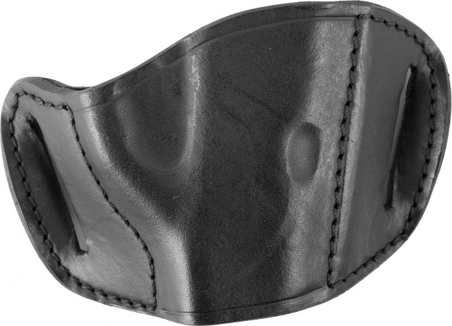 Bulldog Cases & Vaults Molded Leather Belt Slide Holster - Small Black