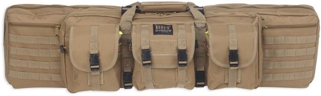Bulldog Cases & Vaults 37in Double Tactical Rifle Case, Tan, BDT60-37T