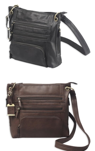 Bulldog Cases & Vaults Large Cross Body Style Purse w/Holster, Chocolate Brown, BDP-039 by USA Bulldog Cases & Vaults Appendix Holsters