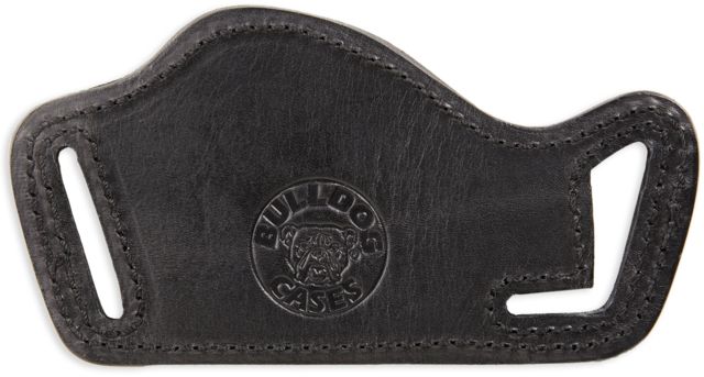 Bulldog Cases & Vaults Lay Flat Leather Belt Slide HolsterLarge Frame Autos Black Right Hand - Bulldog Cases & Vaults