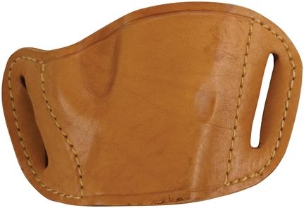 Bulldog Cases & Vaults Molded Leather Belt Slide Holster - Small Tan