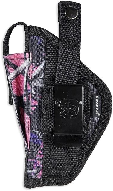 Bulldog Cases & Vaults Muddy Girl Camo Belt-Clip Ambi Holster Clam Shell Packaging Black-Black Trim Size 3 - Compact Autos 2 1/2in. - 3 3/4in. Barrel