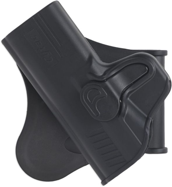 Bulldog Cases & Vaults Rapid Release Polymer Holster w/paddle - Right Hand Black - Bulldog Cases & Vaults