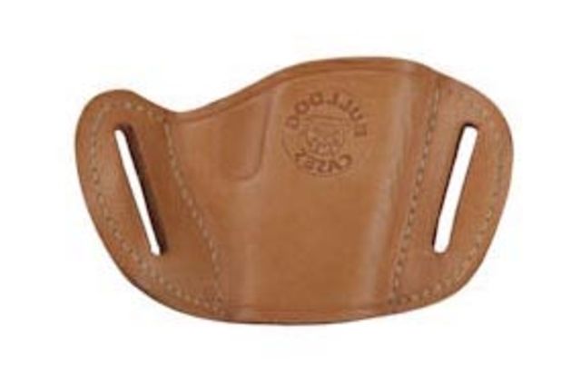Bulldog Cases & Vaults Small- right hand tan molded leather belt slide holster Fits small frame revolvers 2-4in barrells S&W J & Model 85