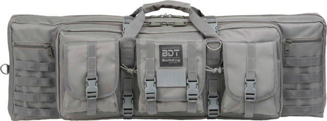 Bulldog Cases & Vaults Deluxe 36in Single Tactical Rifle Case w/ Backpack Straps Seal Gray