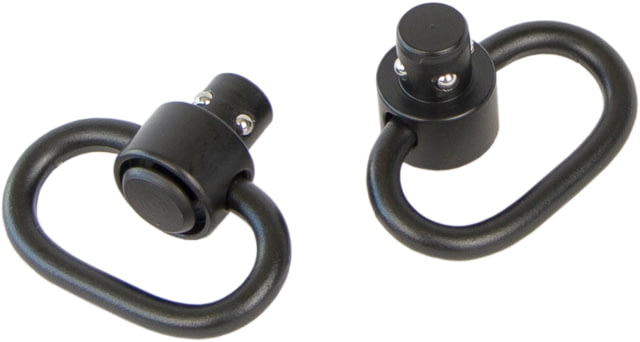 Bulldog Cases & Vaults Deluxe QD Push Button Swivel Set 1.25in Black - Bulldog Cases & Vaults